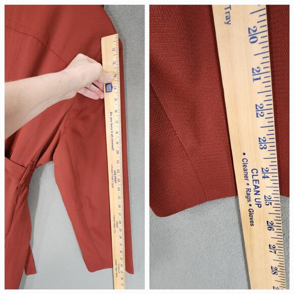 Estelle Georgie Trench Coat 1X 16W Women Ginger Orange Red Pockets EJ231100 NEW - Picture 8 of 16